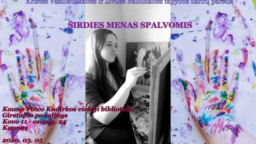 širdies menas spalvomis