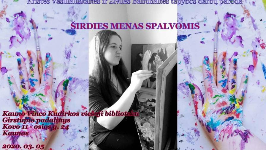 širdies menas spalvomis