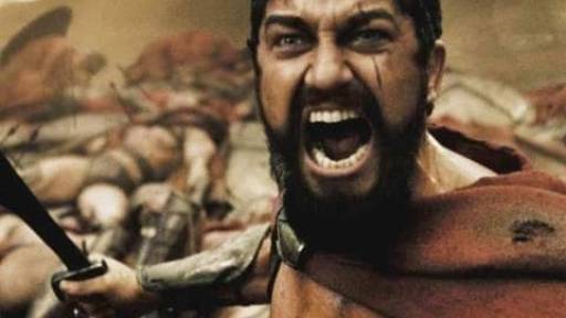 A wounded Leonidas (GERARD BUTLER) roars his defiance at the Persian invaders in Warner Bros. Pictures, Legendary Pictures and Virtual Studios action drama 300, distributed by Warner Bros. Pictures.
PHOTOGRAPHS TO BE USED SOLELY FOR ADVERTISING, PROMOTION, PUBLICITY OR REVIEWS OF THIS SPECIFIC MOTION PICTURE AND TO REMAIN THE PROPERTY OF THE STUDIO. NOT FOR SALE OR REDISTRIBUTION 300-Featured