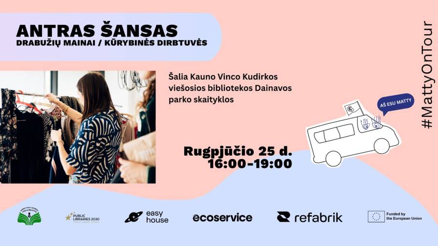 Make a Thek autobusiukas Kaune: drabužių mainai ir kūrybinės dirbtuvės