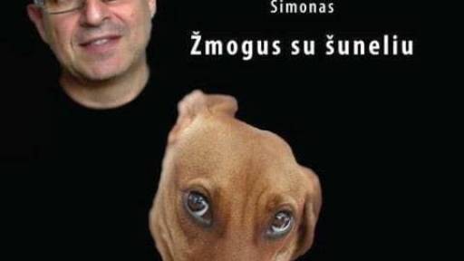 žmogus su šuneliu