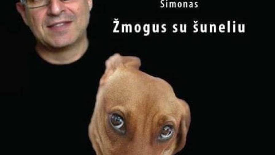 žmogus su šuneliu